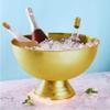 13.5 Liter Bowl Champagne Cooler, Mirror Polished Thickened Stainless Steel for Better Insulation - Diameter 39cm - Ice Bucket, Bottle Cooler, Wine Cooler view 2