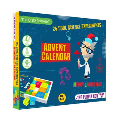 The Purple Cow Crazy Scientist Advent Calendar - Countdown to Christmas for Kids Who Love Science with 24 Exciting Science Tricks & Experiments Age 8-99