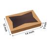 ONE MORE [15-Pack] 14 x10 x 3inch Brown Paperboard Lock Corner Window Bakery Cookie Boxes, Large Container with PVC Windows for Pie and Cookie Box view 2