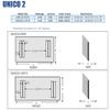 Aamsco Unico 2 with Double Vertical Bands of LED Lighting at Each Side of The Mirror 30" H x 47" W - UNICO2-12075 view 2