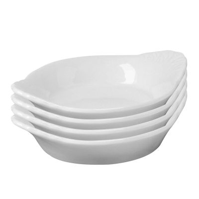 4 Ceramic Bowls Tapas + Friends, Teardrop Shape, 8.5 x 7 x 2 cm