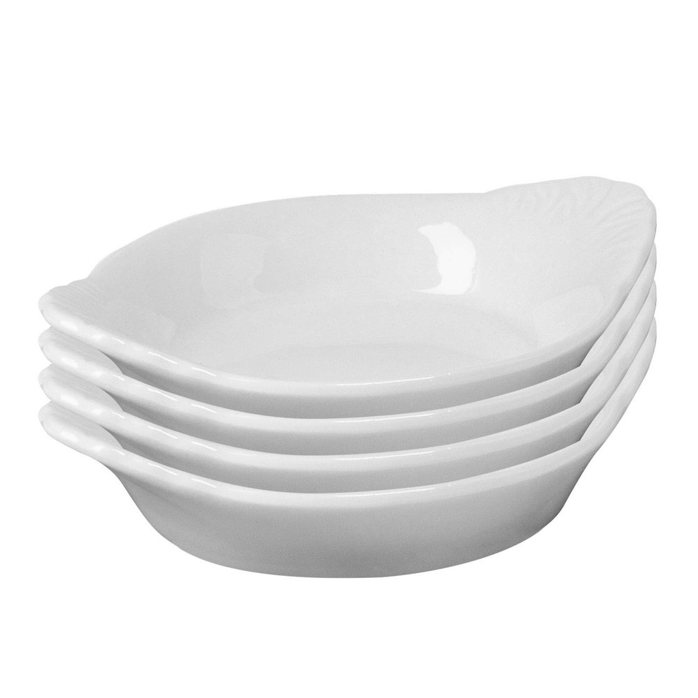 4 Ceramic Bowls Tapas + Friends, Teardrop Shape, 8.5 x 7 x 2 cm