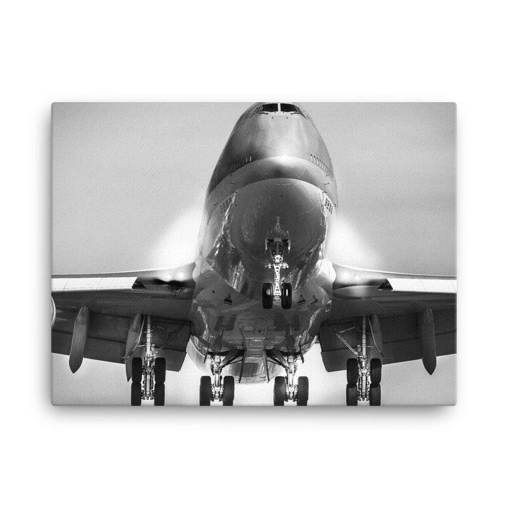 Airplane Canvas Print Boeing 747 Jumbo Jet Picture Poster