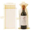Shintop Organza Wine Bags 750ML, 14 1/3 x 6 1/3 inches Wine Bottle Gift Bags with Drawstring for Wedding Birthday Party Festival Gift Favors (Gold, 30pcs) view 2