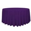 sancua Round Tablecloth - 120 Inch - Water Resistant Spill Proof Washable Polyester Table Cloth Decorative Fabric Table Cover for Dining Tables, Buffet Parties and Camping, Purple view 1
