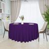 sancua Round Tablecloth - 120 Inch - Water Resistant Spill Proof Washable Polyester Table Cloth Decorative Fabric Table Cover for Dining Tables, Buffet Parties and Camping, Purple view 3
