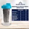 Brewing America Mason Jar Cold Brew Coffee Maker Infuser: Made in USA Wide Mouth Mason Jar Lid with Azure Canning Jar, and Stainless Steel Filter for Delicious Coffee, Tea - 1 Quart 32 oz Teal Lid view 4