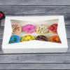 ONE MORE [15-Pack] 14 x10 x 3inch White Lock Corner Window Bakery Cookie Boxes, Large Paperboard Container with PVC Windows for Pie view 3