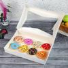 ONE MORE [15-Pack] 14 x10 x 3inch White Lock Corner Window Bakery Cookie Boxes, Large Paperboard Container with PVC Windows for Pie view 4