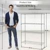 BestOffice | 4-Tier Wire Storage Shelves | 36x14x54 | Chrome | with Adjustable Racks | Heavy-Duty Metal Shelf, Holds Upto 1000 lbs | No-Tool Assembly | Ideal for Home & Garage Shelving view 3