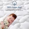 CozyLux California King Mattress Pad - Cotton California King Mattress Topper - Fits up to 8-21" Thick Mattresses, 450GSM Breathable Soft Mattress Cover, Cooling Mattress Protector (72"x84", White) view 4