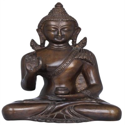 Exotic India Tibetan Buddhist Lord Buddha - Brass Statue
