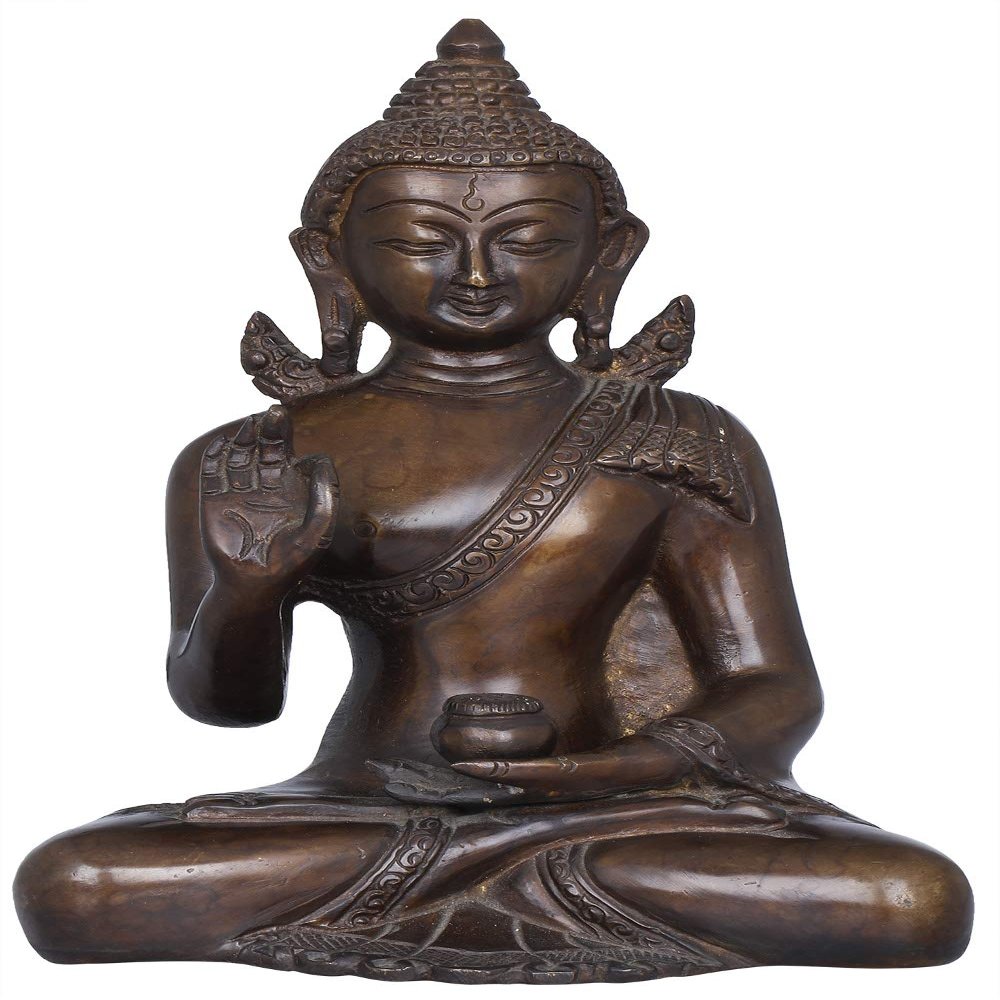 Exotic India Tibetan Buddhist Lord Buddha - Brass Statue
