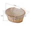 KINJOEK Wicker Woven Basket, 14 x 11 x 6.7 Inch Multipurpose Willow Basket with Handle Premium Linen Cotton Cloth Lining for Storage and Decoration, Natural view 3