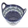 Blue Rose Polish Pottery - Blue Sweet Annie Deep Bowl with Handles - 12" Diameter - Perfect Bowl for Pastas, Bread, or any Side Dish view 1