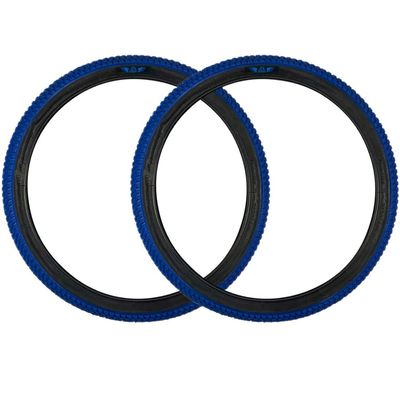 SE Bikes Cub 26 x 2.0 BMX Replacement OEM Clincher Dirt All Terrain Street Wire Bead Two Bike Tire Pair (Blue)