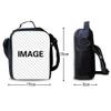 GIFTPUZZ Customize Insulated Lunch Bag Kids School Lunch Cooler Bag Thermal Lunchbox Tote Beach Picnic Travel Hiking Food Container Snack Organizer Shoulder Bag Printe Your Own Image Custom Design view 2
