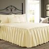 Bedding Empire 20" Drop 1 Piece Quilted Dust Ruffle Bed Skirt/Bed Spread 100% Egyptian Cotton 500 TC Ivory Twin Size view 1