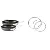 All-Clad HA1 Hard Anodized Nonstick 2 Piece Fry Pan Set 10, 12 Inch Induction Pots and Pans, Cookware Black and HA1 2 Pack 10" & 12" Glass Lid, Clear view 1