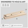 Homeforia 36 inch Wood Floating Shelves, High End Solid Natural Wood 36inch Large Floating Shelf Bathroom, Unfinished Wooden Floating Shelves for Wall, Heavy Duty Bracket, 36 X 6.5 X 1.75 in, Set of 2 view 2