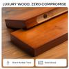 Homeforia Oak Floating Shelves 36 inches Long, High End Solid Real Wood 36 inch Floating Shelf for Room Wall, Honey Oak Wooden 36inch Kitchen Shelves, Heavy Duty Bracket, 36 X 6.5 X 1.75 in, Set of 2 view 4