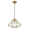 Livex Lighting, 41323-03, Knox, Pendant, White with Antique Brass Accents view 4