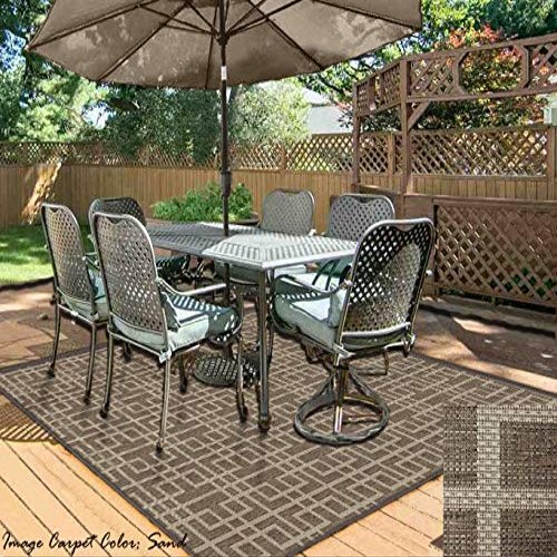 6'x16' - Sand, Summer Sensations Collection - Premium Indoor/Outdoor Custom Rugs & Runners | Sunset Beach Pattern Carpet by Couristan. Balconys, Patios, Decks, Poolside & More!