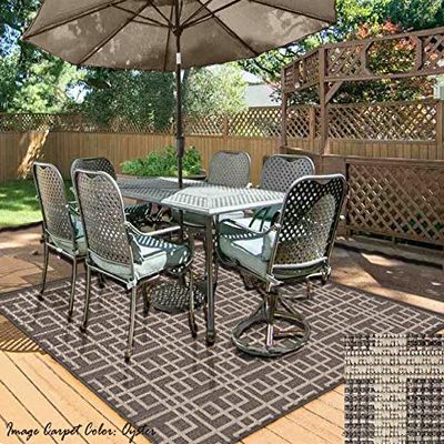 2.5'x9' - Oyster, Summer Sensations Collection - Premium Indoor/Outdoor Custom Rugs & Runners | Sunset Beach Pattern Carpet by Couristan. Balconys, Patios, Decks, Poolside & More!