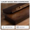 Homeforia 24inch Walnut Floating Shelves for Wall, High End Solid Real Wood 24in Floating Shelf for Bathroom, Dark Brown 24 inch Long Floating Shelves, Heavy Duty Bracket, 24 X 6.5 X 1.75 in, Set of 2 view 4