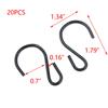 T Tulead S-Shape Hooks Hanger Hook Black Ornament Hooks Light Duty 1.79-Inch Length Small Iron Hooks Connector Pack of 20 view 2
