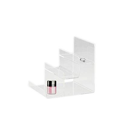 Clear Acrylic Display Stand Acrylic Riser Display Shelf for Amiibo Funko POP Figures Acrylic Wallet Display Organizer Holder (3-Tier(2pcs))