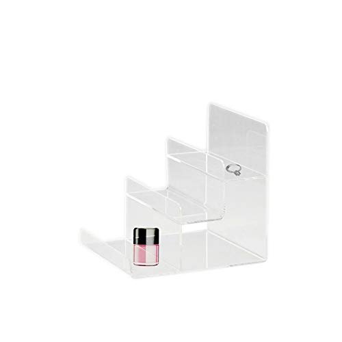 Clear Acrylic Display Stand Acrylic Riser Display Shelf for Amiibo Funko POP Figures Acrylic Wallet Display Organizer Holder (3-Tier(2pcs))