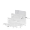Clear Acrylic Display Stand Acrylic Riser Display Shelf for Amiibo Funko POP Figures Acrylic Wallet Display Organizer Holder (3-Tier(2pcs)) view 2