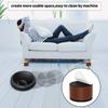 Ezprotekt 2 Inch Bed and Furniture Risers, Round Heavy Duty Solid Steel Self-Adhesive Sofa Table Couch Dresser Risers, Supports 20,000 lbs, Protect Wood and Carpet Floors from Scratch (Brown, 4 Pack) view 4