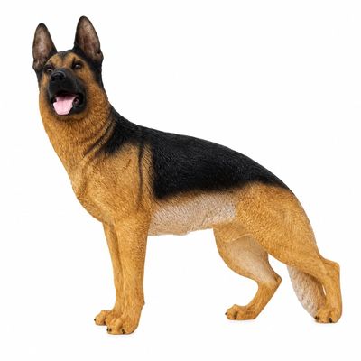 Comfy Hour Doggyland Collection, Miniature Dog Collectibles 7 Standing German Shepherd Wolf Figurine, Realistic Lifelike Animal Statue Home Decoration, Polyresin