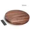 MAGIGO 20 Inches Extra Large Round Black Walnut Wood Ottoman Tray with Handles, Serve Tea, Coffee or Breakfast in Bed, Classic Circular Wooden Decorative Serving Tray view 4