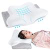 Misiki Contour Memory Foam Pillow, Cervical Pillow for Neck Pain Relief, Ergonomic Pillow for Sleeping, Orthopedic Neck Pillow with Washable Cover, Bed Pillows for Side, Back, Stomach Sleepers view 1