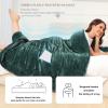 Alomidds Sherpa Fleece Weighted Blanket for Adults(15lbs Twin Size) Heavy Blanket with Fluffy Warm Thick Sherpa & Cozy Soft Flannel Snuggle Great for Sofa Bed Calming, 48x72 inches, Forest Green view 2