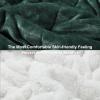 Alomidds Sherpa Fleece Weighted Blanket for Adults(15lbs Twin Size) Heavy Blanket with Fluffy Warm Thick Sherpa & Cozy Soft Flannel Snuggle Great for Sofa Bed Calming, 48x72 inches, Forest Green view 3