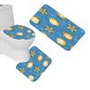 Amagical Blue Sandy Background with Gold Seashells and Starfish Pattern 16 Piece Bathroom Mat Set Shower Curtain Set Bath Mat Contour Mat Toilet Cover Shower Curtain with 12 Hooks view 4