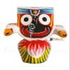 FABIDO Colored Wooden Idol of Lord Jagannath,Balaram and Subhadra Hindu God Made of Pure Neem Wood with Poshak Dress Mukut Peacock Feather (10 Inch) view 2