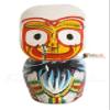 FABIDO Colored Wooden Idol of Lord Jagannath,Balaram and Subhadra Hindu God Made of Pure Neem Wood with Poshak Dress Mukut Peacock Feather (10 Inch) view 4