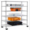 Chrome 6 Tier Wire Shelving Unit Rack, NSF Heavy Duty Height Adjustable Storage Shelf Metal Shelving with Wheels/Feet Levelers for Garage Rack Kitchen Rack Office Rack Commercial Shelvin - 18"x48"x76" view 1