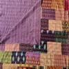 Blanket Bedding Bedspread Bed Kantha Vintage Handmade Silk Patchwork Indian Art Cover India Sari Bohemian Spreads Washed Patola Spread Quilt view 3