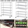 6 Tier Standing Shelf Units, NSF Heavy Duty Height Adjustable Storage Shelf Metal Shelving with Wheels/Feet Levelers for Garage Rack Kitchen Rack Office Rack Commercial Shelving 18" x 48" x 76" Chrome view 2