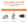 Amazon Basics 1200W 10 Steam Iron, With Non-Stick Teflon Soleplate, 5 Fl Oz Water Tank (150 ML), Auto Shut-Off, Anti-Drip, Anti-Calcification, Thermostat, 6.5Ft Cord, Gray view 3