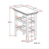 SIMPLIHOME Acadian Narrow Side Table - 14 inch Wide Solid Wood Rectangular End Table with 2 Open Shelves in Distressed Grey, Transitional Lamp Stand or Nightstand for Living Room or Bedroom view 3