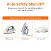 Amazon Basics Steam Iron for Clothes with Safety Auto Shut-Off, Handheld Garment Steamer, Wrinkle Remover, Stainless Steel Soleplate, Anti-Drip, 1700-Watt, 1.62ft, Gray view 3