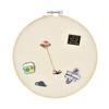 REOVE Wall Hanging Pin Collection Display Stand Enamel Pin Display Holder Display Board, Canvas Leather Embroidery Hoop for Display Pins Buttons Wall Decoration view 2