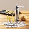 Biscuit Press Set Cookie Maker Machine Kit Stainless Steel 20 Discs 4 Icing Tips Spritz Dough Biscuits Making Tools view 3